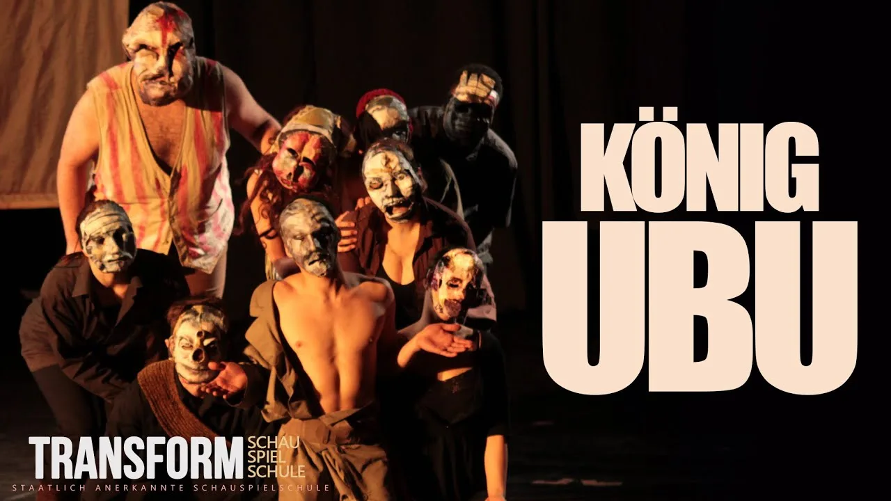 Filmaufnahme der Inszenierung "König Ubu" von Alfred de Jarry.
